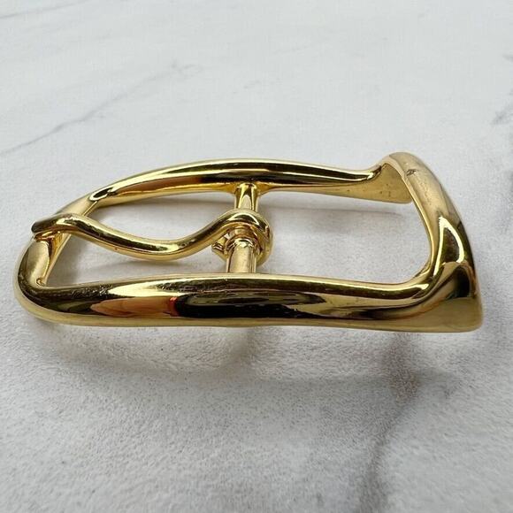 Vintage Gold Tone Simple Basic Belt Buckle for up to 1 Inch Belt - Picture 3 of 8